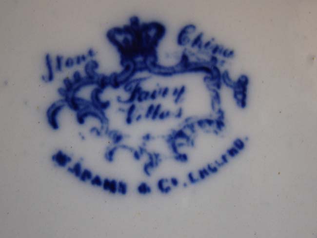 A fine and rare early 19th century Flow Blue serving platter in the "Fairy Villas" pattern by William Adams circa 1830 — image 2